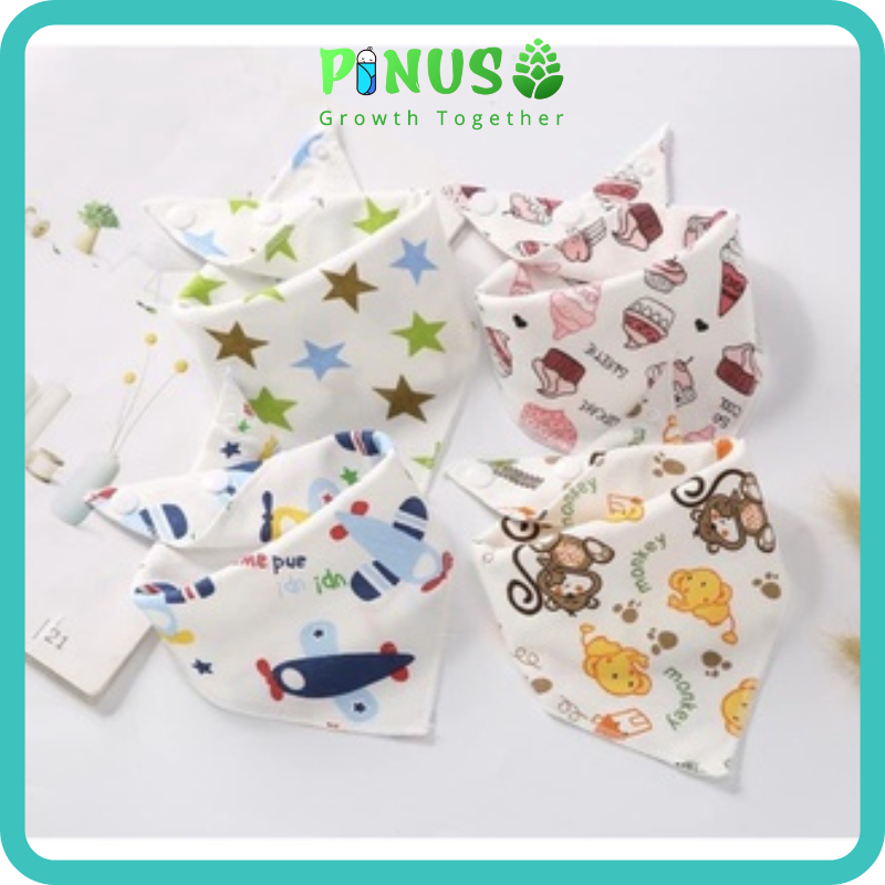 Yếm Tam Giác Cho Bé 🌈 FREE SHIP 🌈 Yếm Pinus Cho Bé Siêu Mềm Đẹp