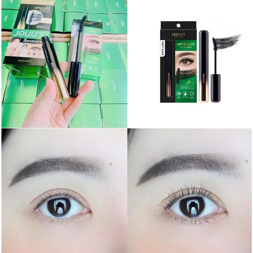 Mascara Dài Mi Và Cong Mi Browit Nongchat Thái Làm Chuyên Dụng Cho Makeup 5.5g