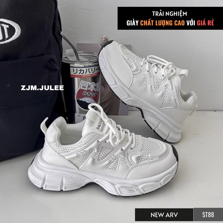 Giày thể thao nữ đế cao - giày vải thể thao nữ ST88 2023 thời trang - Giày sneaker độn đế 6cm
