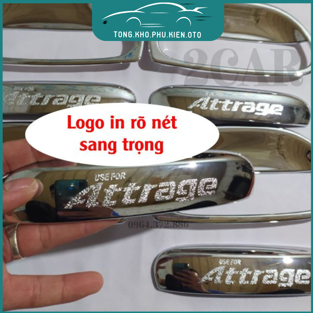 Ốp tay nắm, hõm cửa xe Mitsubishi Attrage 2015-2016-2017-2018-2019-2020-2021-2023 -Ốp trang trí,bảo vệ