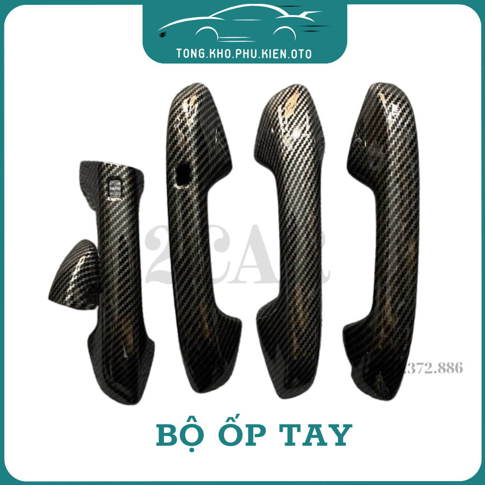 Ốp Tay nắm, Hõm Cửa cacbon xe Kia Cerato 2019- 2020- 2021-2022-2023 vân Carbon cao cấp - Ốp bảo vệ,trang trí tay nắm xe
