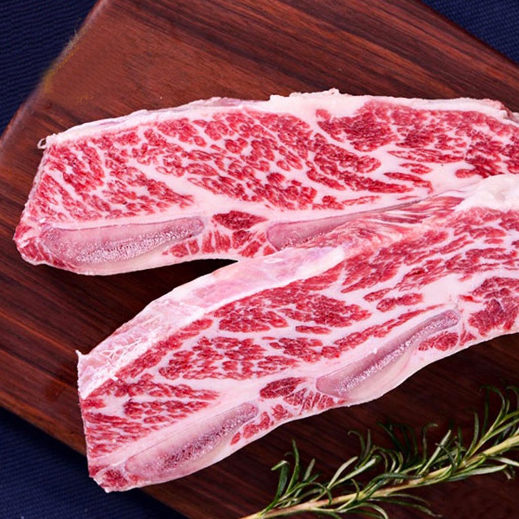 Sườn Bò Mỹ Nướng Có Xương, Sườn Bò 3 Xương Cao Cấp Đóng Khay 500g