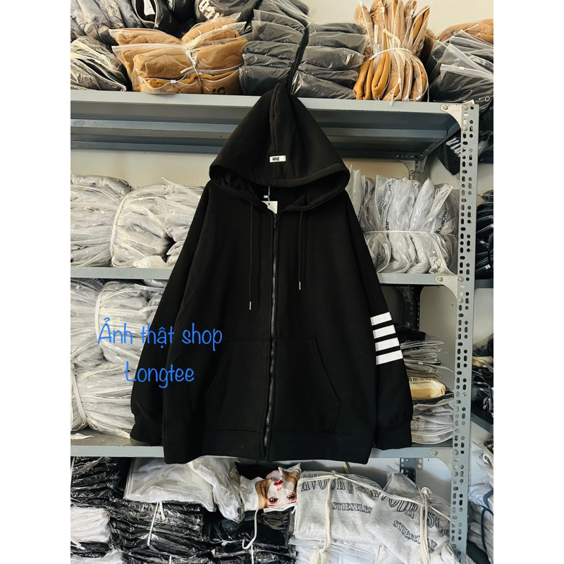 Áo khoác hoodies phối sọc tay 2 màu basic cực hot | BigBuy360 - bigbuy360.vn