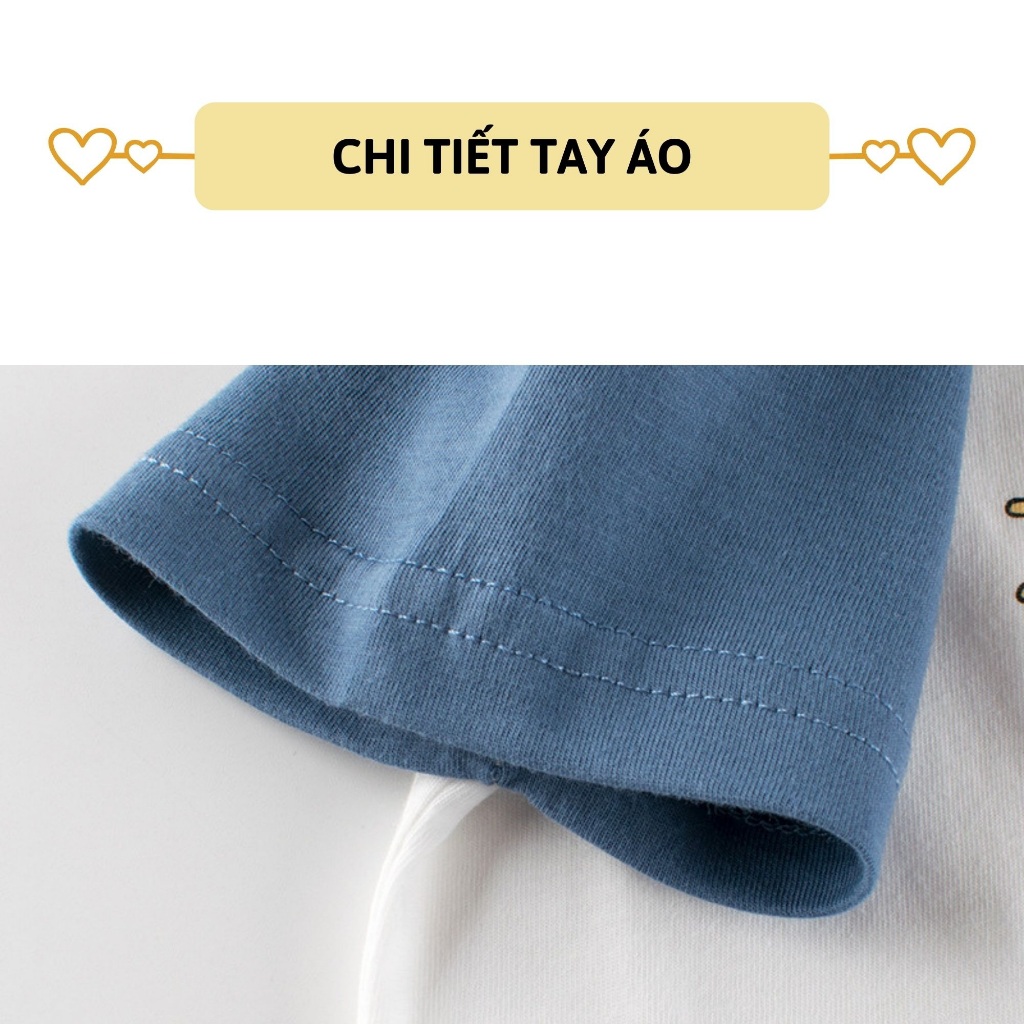 Áo thun bé trai ngắn tay 27Kids áo cộc nam 100% Cotton cho trẻ từ 2-10 tuổi BSTS4