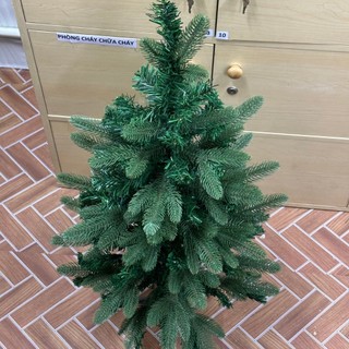 Cây thông xanh lá pe c22 cao 90cm cây thông trang trí noel