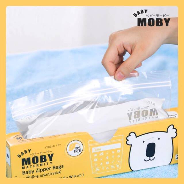 Moby - Túi zip đa năng Moby - Trắng họa tiết - 24 túi - TZI14900101