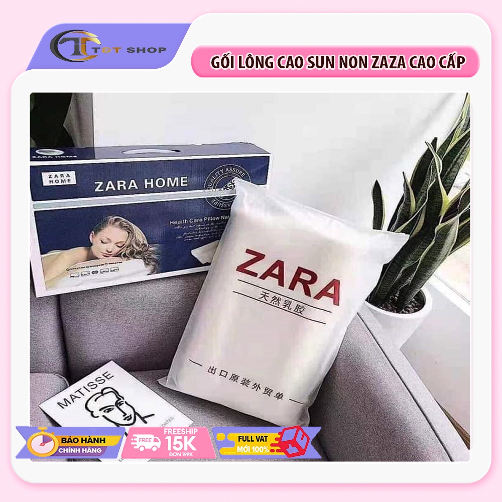 Gối Cao Su Non ZaZa Cao Cấp, Gối Cao Su Massage Chông Ngáy Ngủ, Mềm Mại Cho Giấc Ngủ Êm Ái