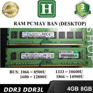  Ram PC 4gb 8gb DDR3  PC3  hoặc DDR3L bus 1600 và các loại khác ram zin đồng bộ bảo hành 36 tháng 