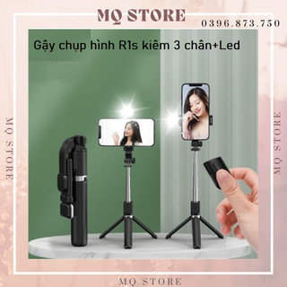 Gậy chụp hình Stick R1S 3 chân tích hợp đèn led selfie + remote bluetooth chụp hình