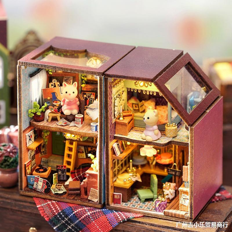 Mô hình nhà gỗ, nhà búp bê DIY Thị trấn Mini
