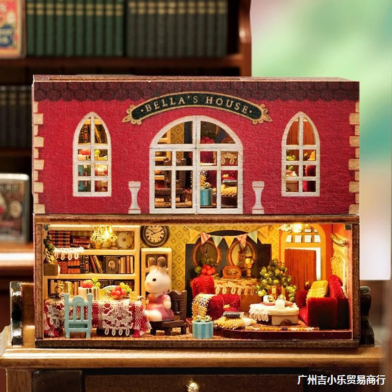 Mô hình nhà gỗ, nhà búp bê DIY Thị trấn Mini