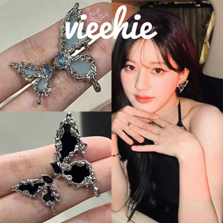 Khuyên tai bông tai butterfly bất đối xứng đính đá cá tính Viechie E151