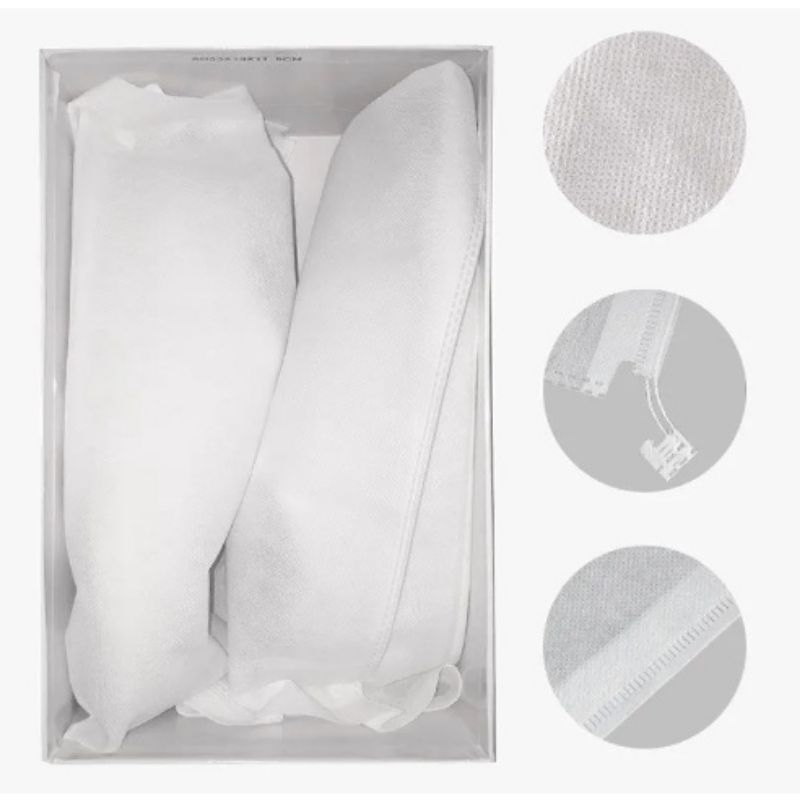 Túi đựng giày đa năng có dây rút màu trắng nhẹ nhàng, dễ dàng sử dụng