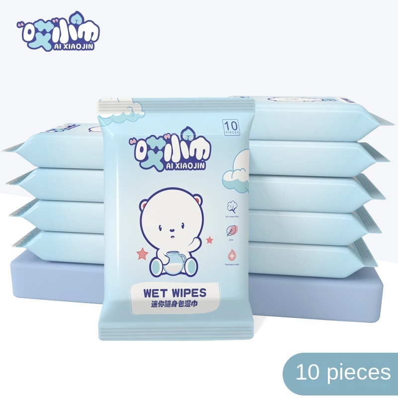 Khăn Ướt Lau Giày Oxilim Xanh Dương, Khăn ướt mini bỏ túi Dễ Dàng Mang Theo Chăm Sóc Người Lớn Và Trẻ Em