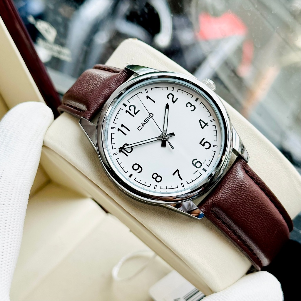 Đồng hồ nam dây da Casio MTP V005L nhiều mẫu