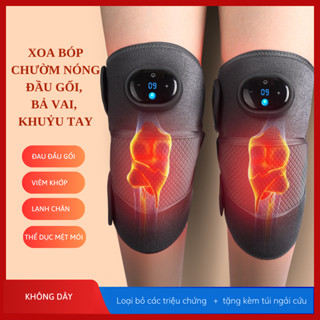 [Bao Test 7 Ngày] Máy Massage Đầu Gối Làm Nóng Rung Đa Điểm, Máy Mát Xa Giảm Đau Nhức Khớp Gối, Bắp Chân, Bả Vai