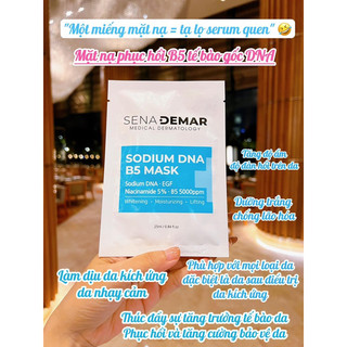 Mặt nạ Senademar sodium DNA B5 mask giúp cấp ẩm dưỡng trắng phục hồi da hạn 2027 Hàn Quốc