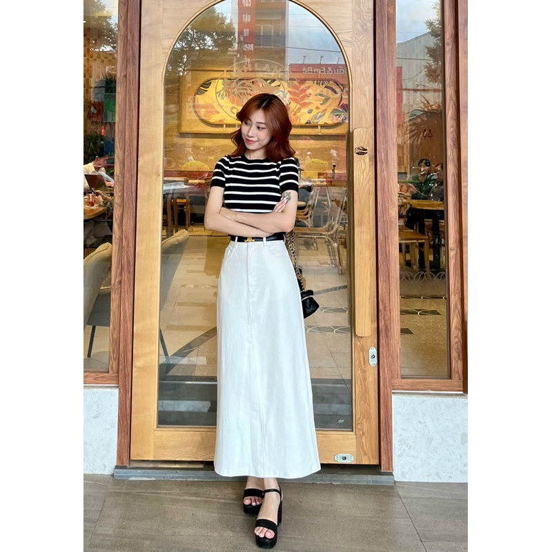 Chân váy jeans basic 3 màu chất đẹp