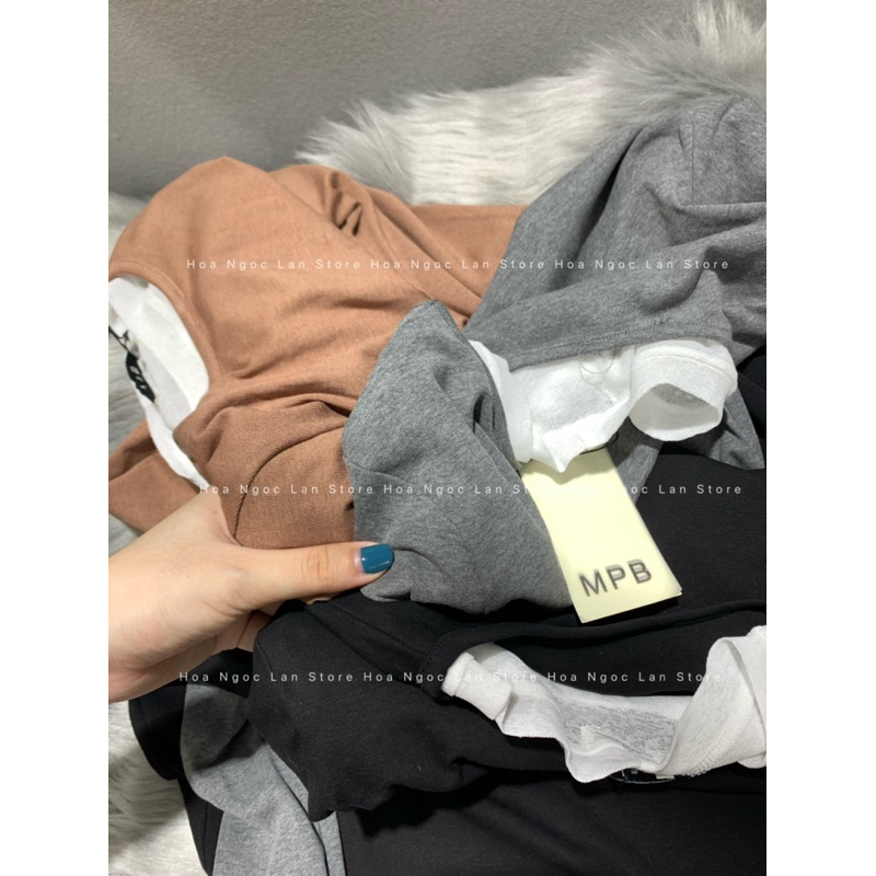 Váy body tay dài cổ tròn pha viền trắng mai phương bùi fulltagmac 2 tem