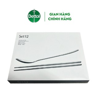  Bộ muỗng đũa inox 12 món