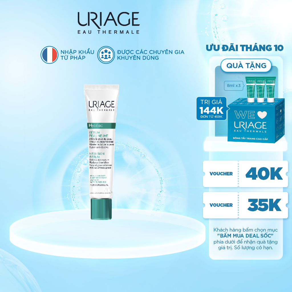 Serum giảm mụn và cải thiện da dầu, mụn Uriage Hyséac Serum Peau Neuve 40ml