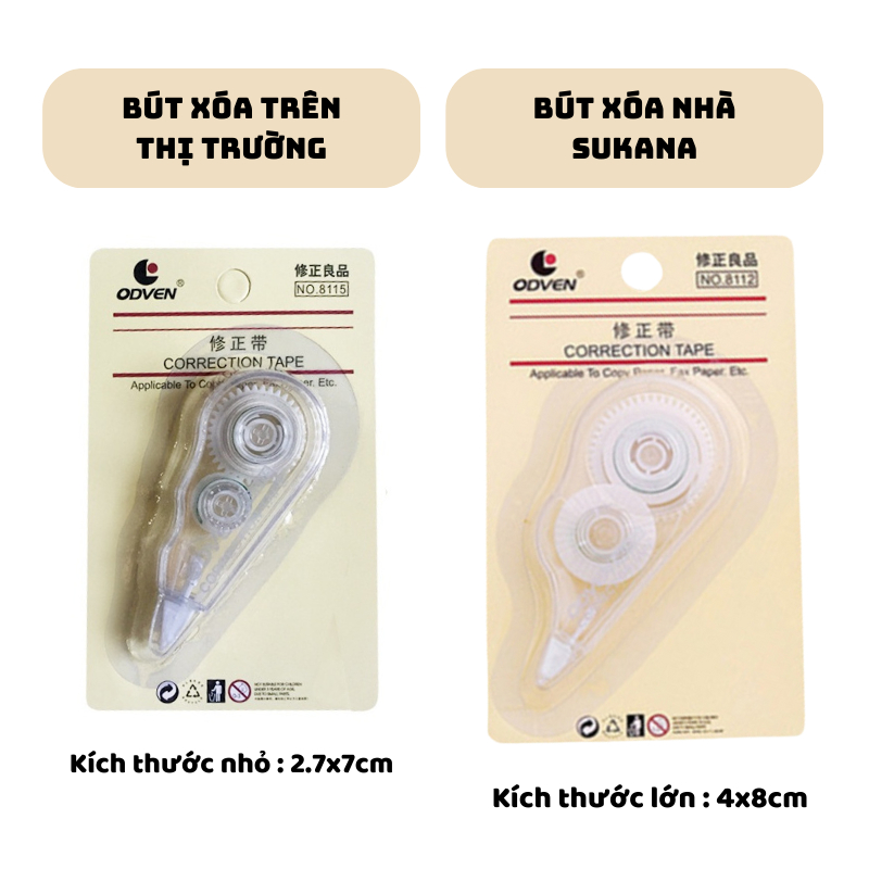 Bút xóa dạng kéo phong cách Nhật Bản chất lượng cao - Mẫu trắng trơn