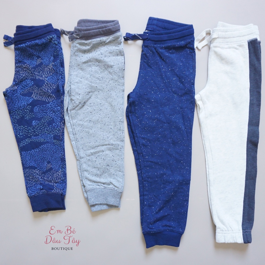 Quần jogger túi hộp bé trai 5-50kg thun da cá VNXK CA OSH. Quần dài túi hộp bé trai mẫu giáo, cấp 1, 2, 3, teen size nhí