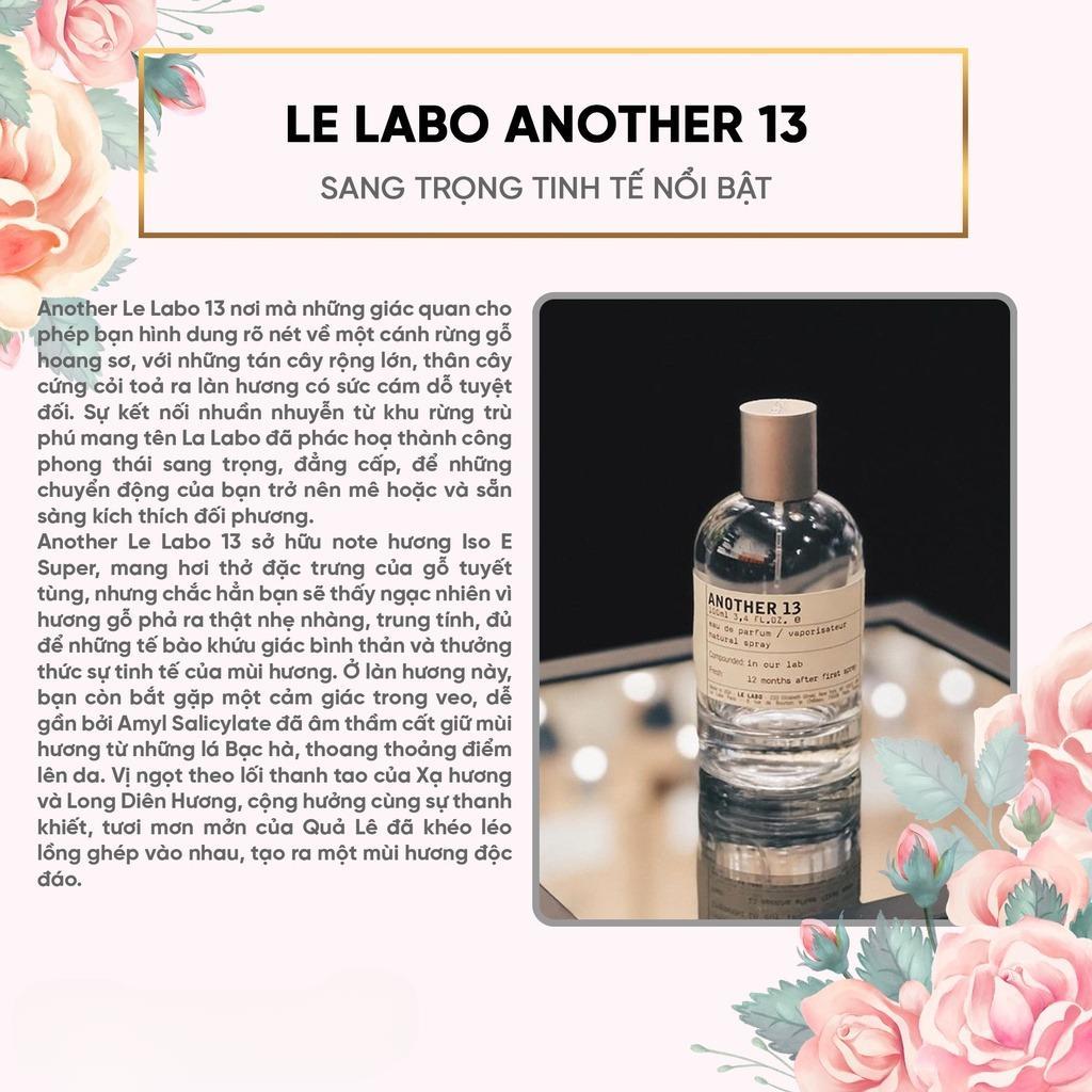 Nước Hoa Nam Nữ Another 13 Gaiac 10 Bergamote 22 The Noir 29 Rose31 Santal 33 Lys 41 - Hương Thơm Tinh Tế, Sang Trọng