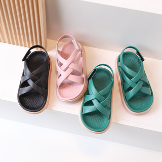Giày sandal bé trai bé gái-chất liệu nhựa dẻo,siêu êm,mềm,không thấm nước,quai đan chéo thoáng mát chân bé