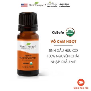 Tinh dầu vỏ cam ngọt sweet orange hữu cơ nguyên chất nhập khẩu mỹ plant therapy - usda organic kid safe essential oil