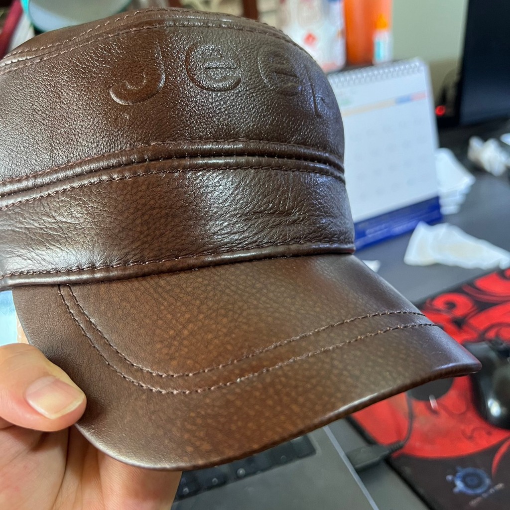 Mũ lưỡi trai nam da bò