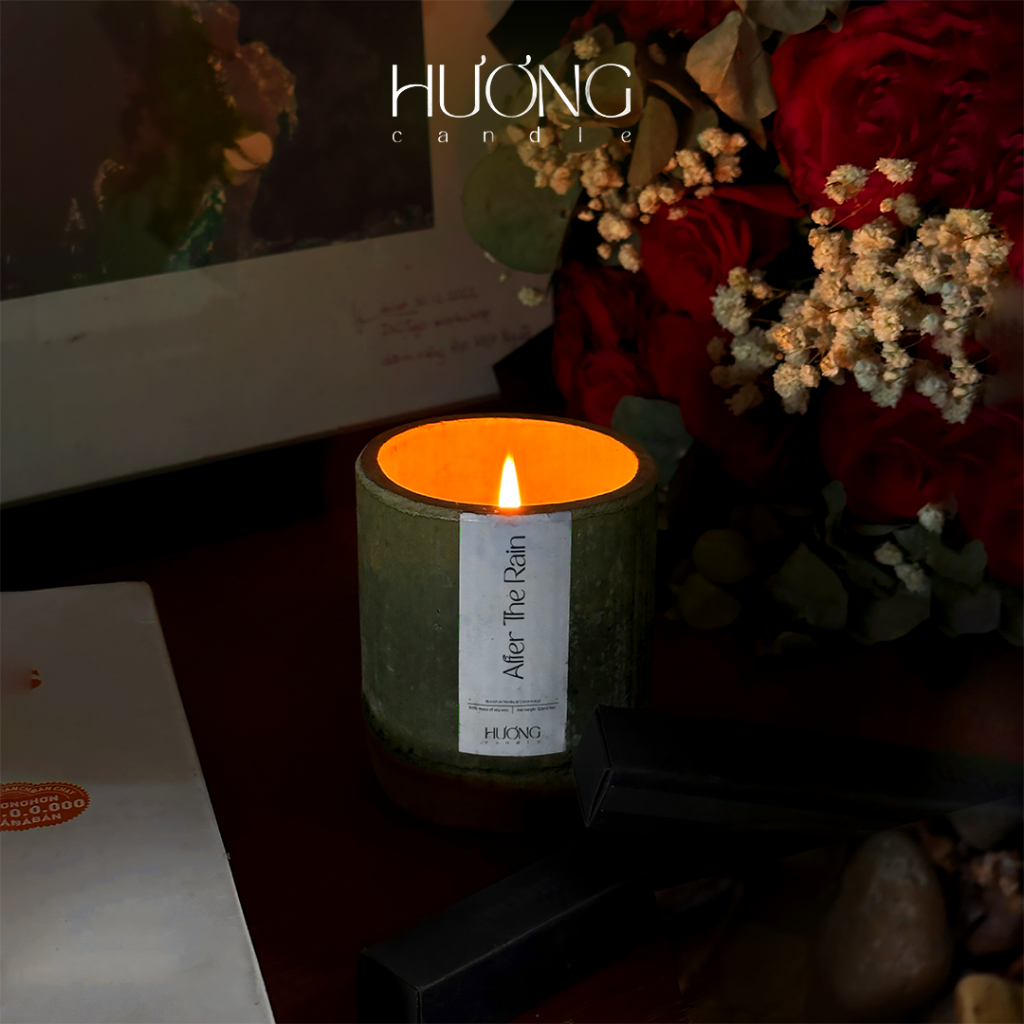 Nến thơm tinh dầu - Nến thơm cốc tre Organic, tinh dầu thiên nhiên giúp thư giãn, hỗ trợ giấc ngủ | HƯƠNG CANDLE