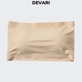 Áo bra nữ không dây cúp ngực có đệm mút mỏng ôm ngực có thể tháo rời DEVARI