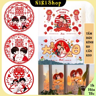 *CHỮ HỶ DÁN KÍNH SIÊU DỄ THƯƠNG PHỤ KIỆN TRANG TRÍ CƯỚI