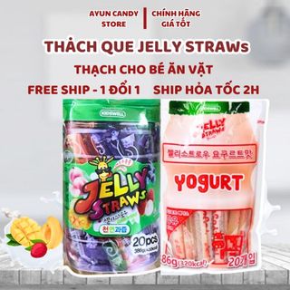 【RẺ VÔ ĐỊCH】Thạch que Jelly Straws Hàn Quốc Vị trái cây, vị sữa chua 380g
