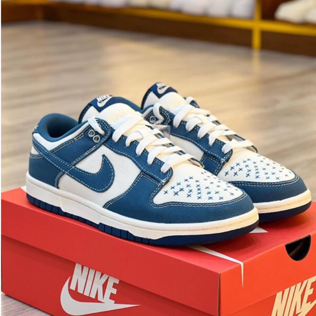 Giày sneaker sb xanh denim