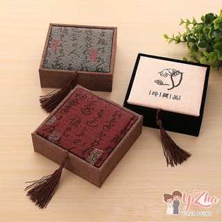 Hộp gỗ cổ trang trang trí quà tặng trưng bày gắn tua rua siêu xinh (xem nhiều mẫu)