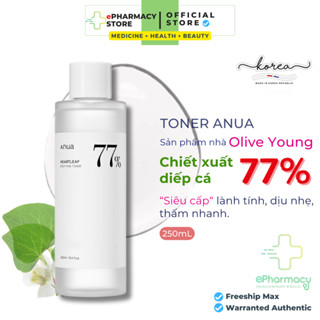 Toner Anua Heartleaf 77% Soothing - Toner diếp cá làm dịu, dưỡng da, nước hoa hồng hạn chế mụn 250mL