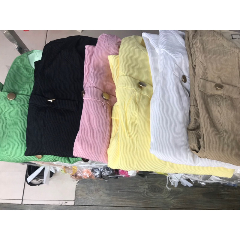 Đầm Sọc Gân Cổ Tròn