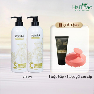 DẦU GỘI XẢ SIÊU PHỤC HỒI TÓC KAMI DANG CHAI 750ML Tặng kèm 1 lược gội