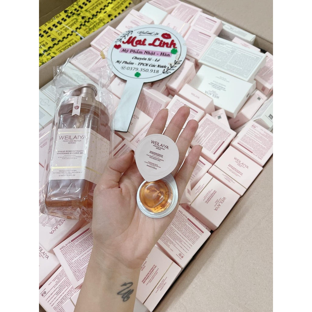 Test sữa tắm nước hoa weilaiya mini