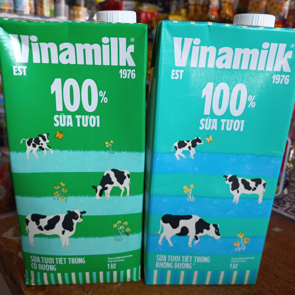 Sữa tươi 100% Vinamilk chai 1L