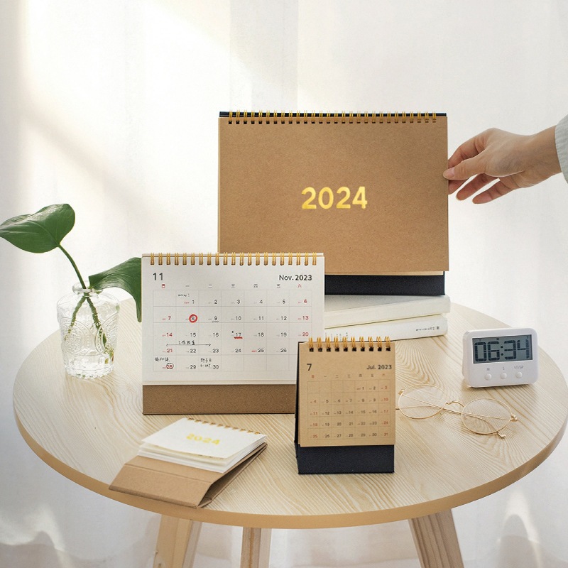 Lịch để bàn 2024 phong cách hàn Minimalism