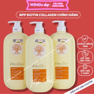 ( Mẫu Mới 2024 ) Cặp Dầu Gội Xả Biotin Collagen Vàng 500ml-1000ml | Giảm Rụng Tóc, Kích Mọc Tóc, Giúp Tóc Suôn Mượt