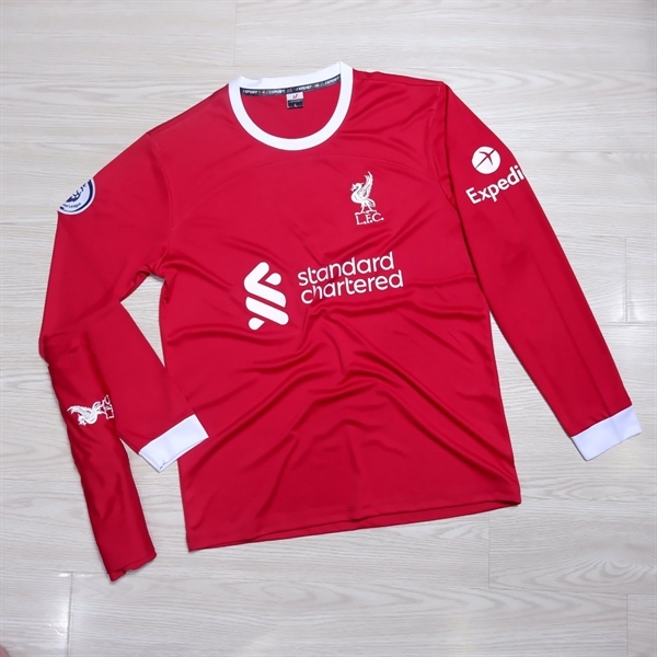 Bộ quần áo bóng đá Liverpool (Liver) đỏ sân nhà TAY DÀI mới 2024
