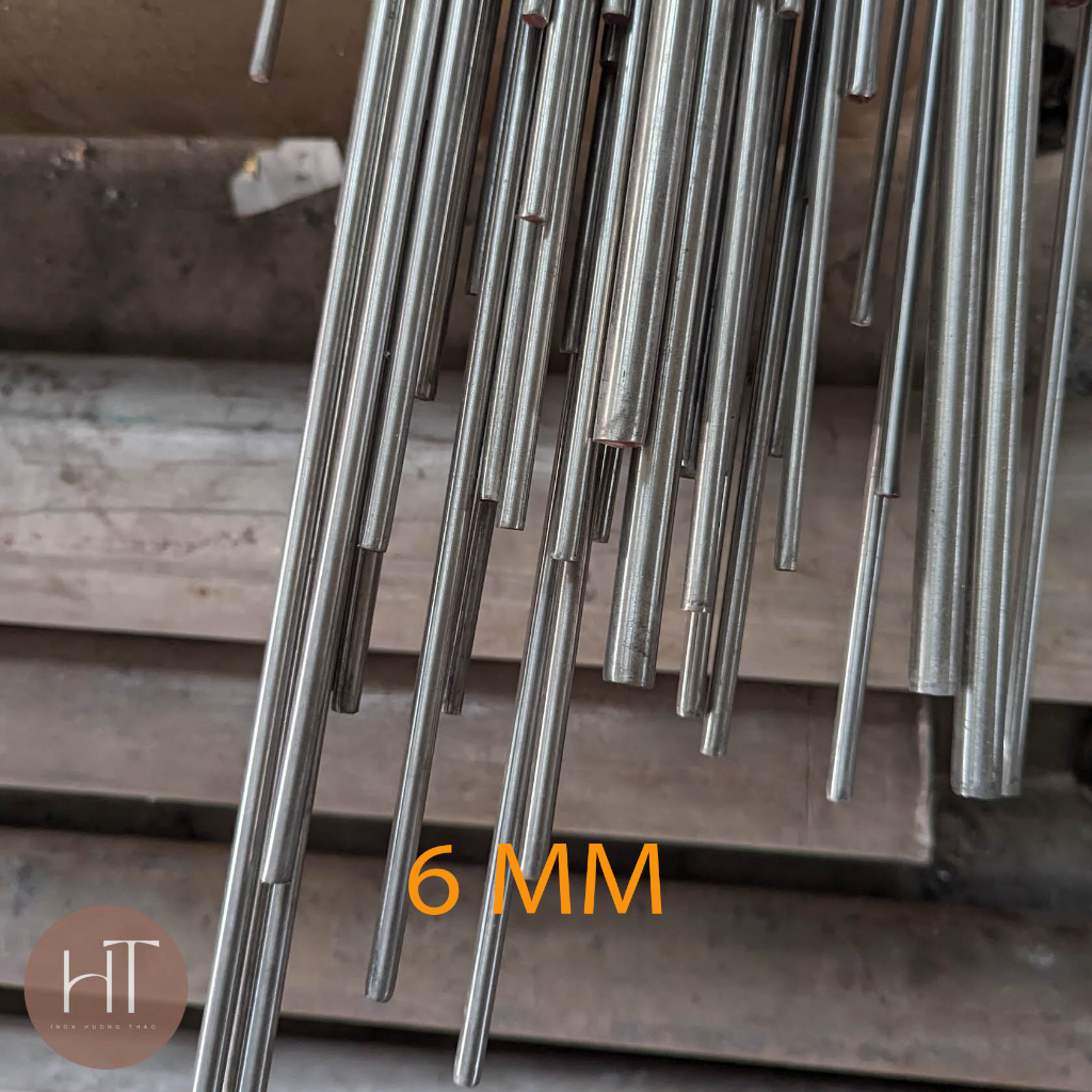Trục Inox Đặc 304 - Inox Tròn Đặc 304 Phi 6, 6mm Dài 0.2m > 1,5m