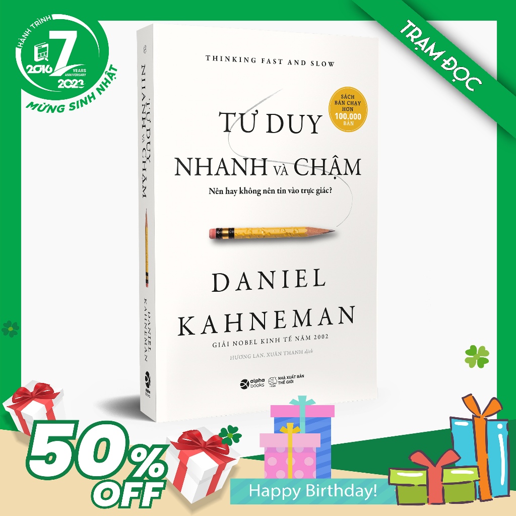 Sách Tư Duy Nhanh và Chậm - Daniel Kahneman ( Tái bản 2023 )