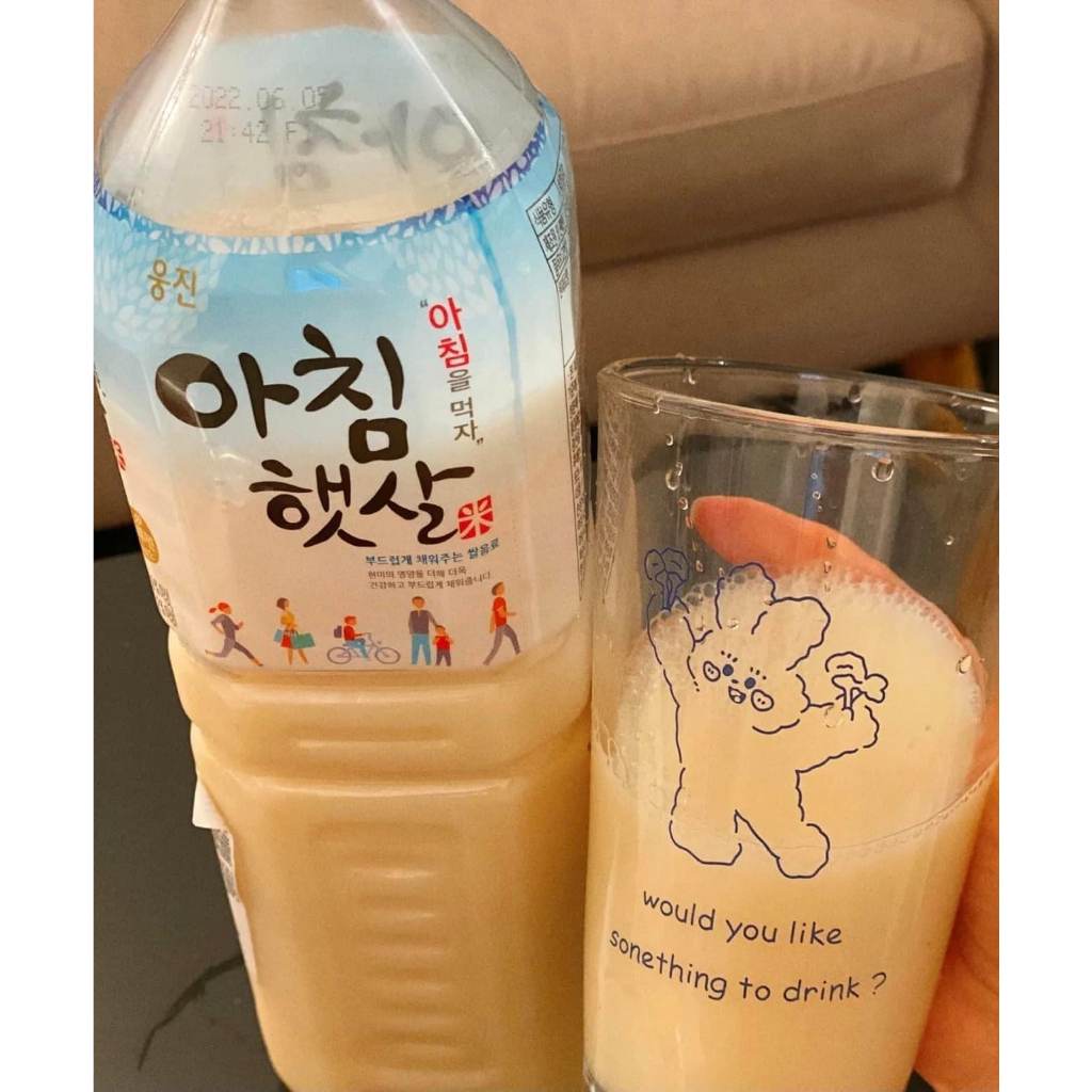 Nước gạo lứt đen Morning Rice Black - Woongjin chai 1,5L  - Vị Ngọt Tự Nhiên, Không Thêm Đường