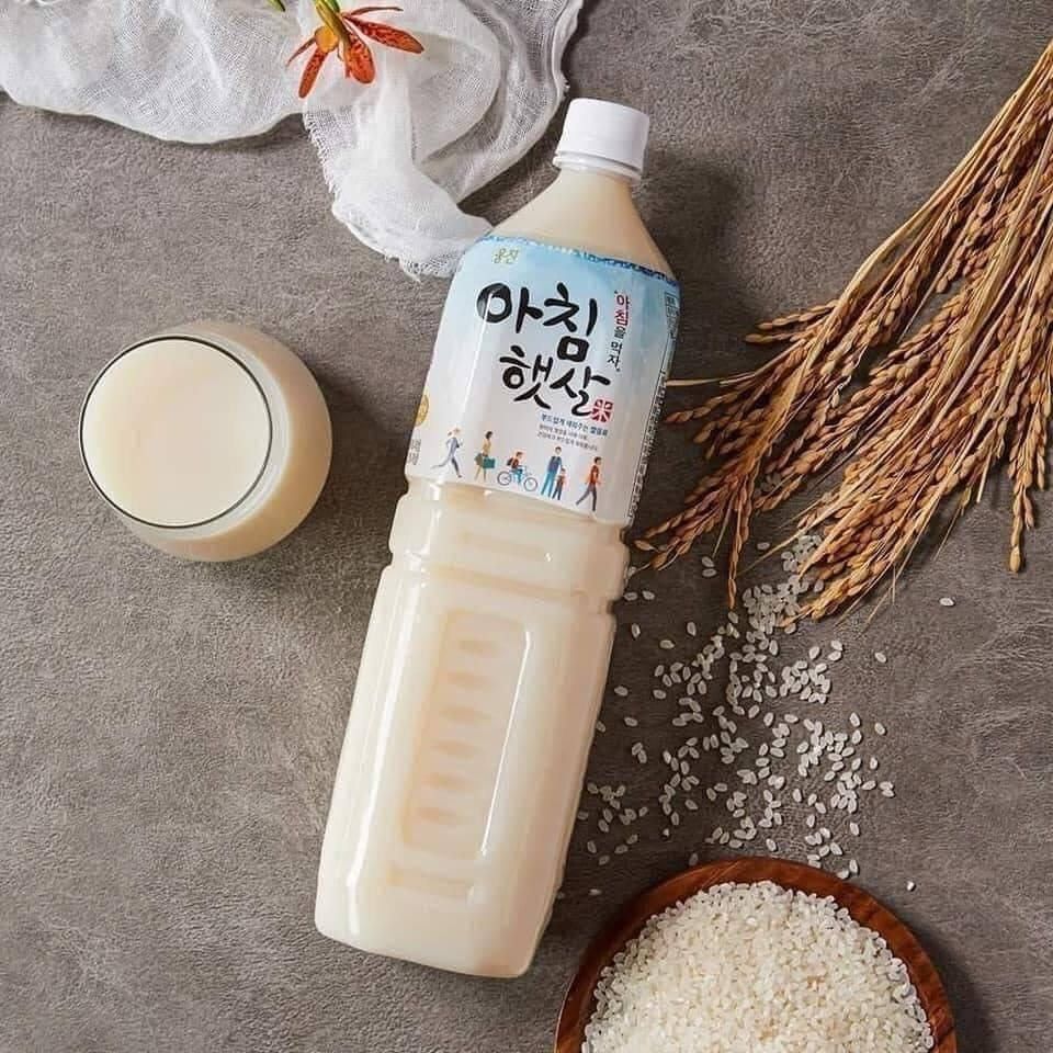 Nước gạo lứt đen Morning Rice Black - Woongjin chai 1,5L  - Vị Ngọt Tự Nhiên, Không Thêm Đường