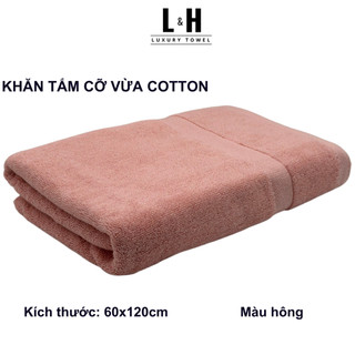Khăn tắm cao cấp xuất hàn cỡ vừa basic, kt 60x120cm